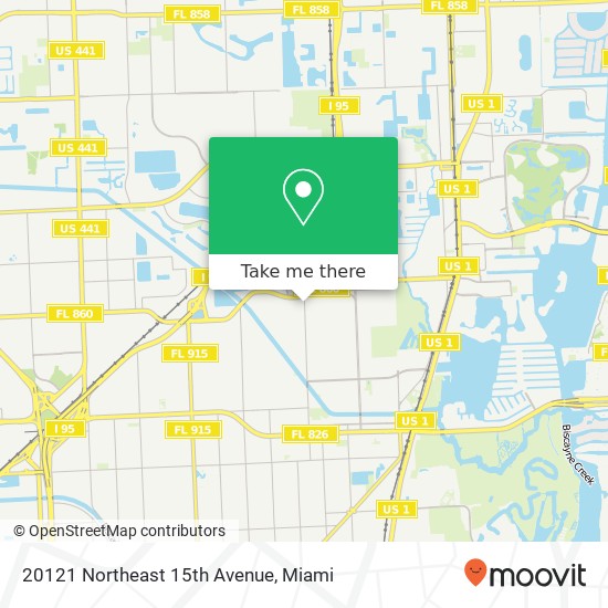 Mapa de 20121 Northeast 15th Avenue