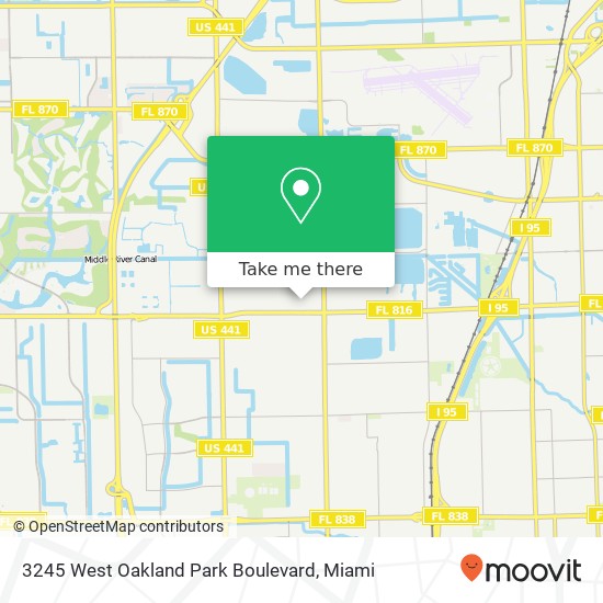 Mapa de 3245 West Oakland Park Boulevard