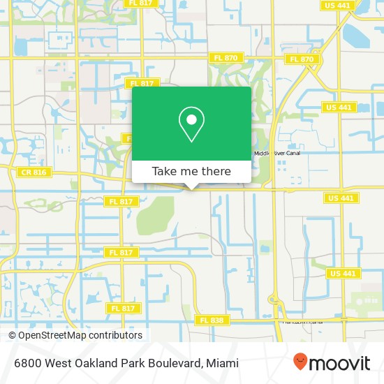 6800 West Oakland Park Boulevard map