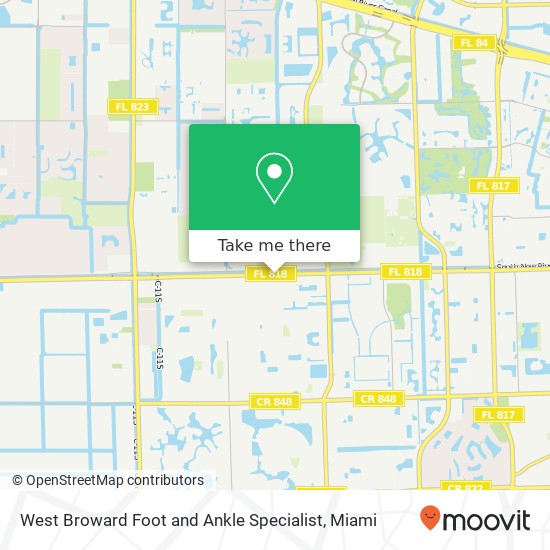 West Broward Foot and Ankle Specialist map