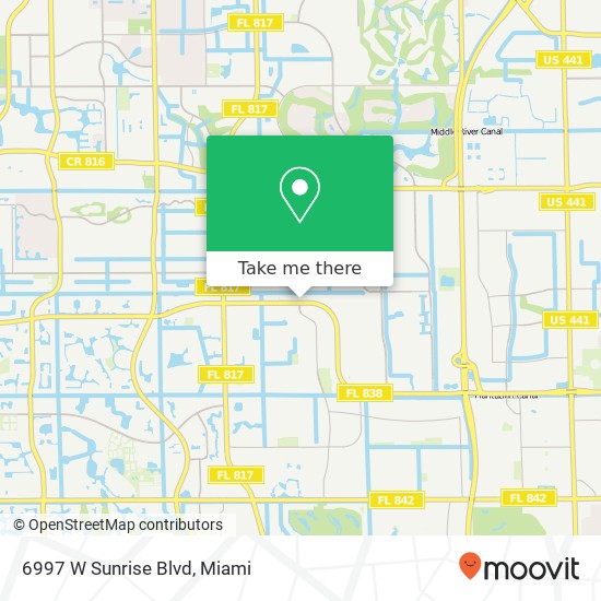 6997 W Sunrise Blvd map