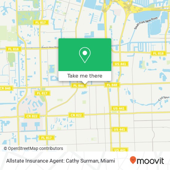 Mapa de Allstate Insurance Agent: Cathy Surman