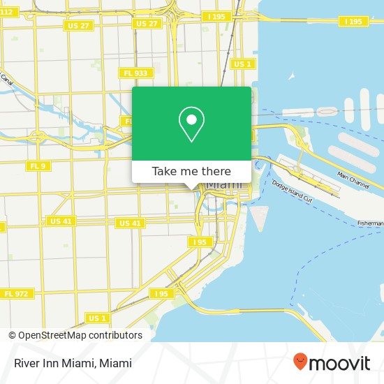 River Inn Miami map