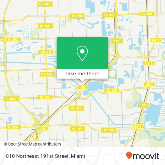 810 Northeast 191st Street map