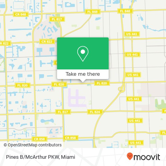 Pines B/McArthur PKW map