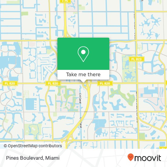 Pines Boulevard map