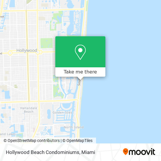 Mapa de Hollywood Beach Condominiums