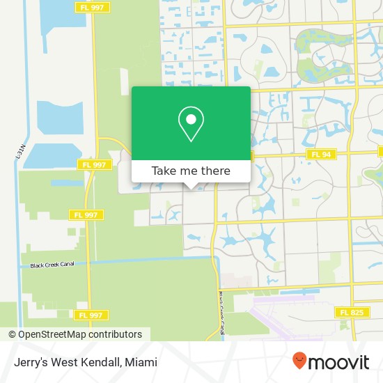 Jerry's West Kendall map