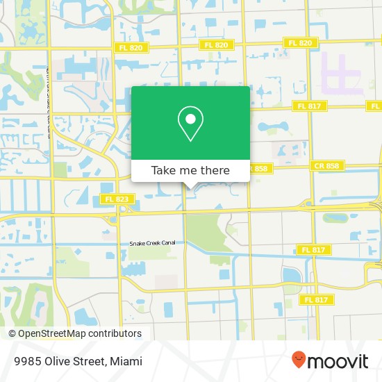 9985 Olive Street map