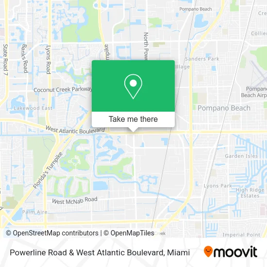 Powerline Road & West Atlantic Boulevard map