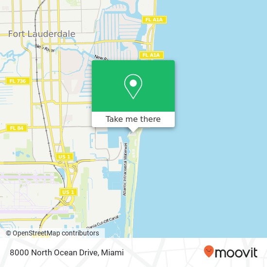 Mapa de 8000 North Ocean Drive