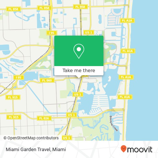 Mapa de Miami Garden Travel