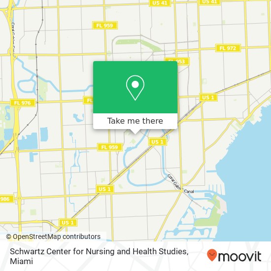 Schwartz Center for Nursing and Health Studies map