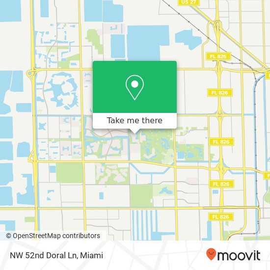 NW 52nd Doral Ln map