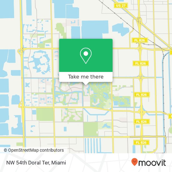 NW 54th Doral Ter map