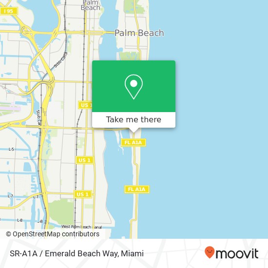 SR-A1A / Emerald Beach Way map