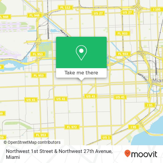 Northwest 1st Street & Northwest 27th Avenue map