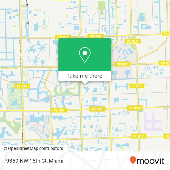 Mapa de 9859 NW 15th Ct