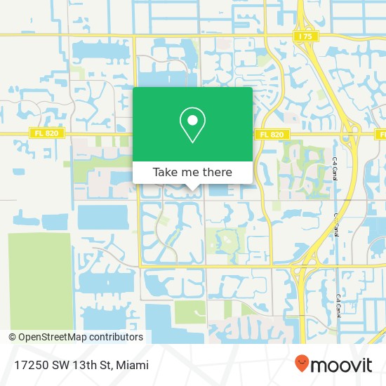 17250 SW 13th St map