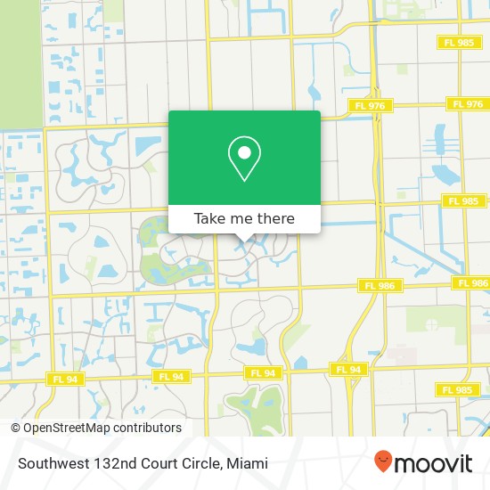 Southwest 132nd Court Circle map