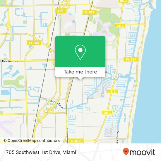 Mapa de 705 Southwest 1st Drive
