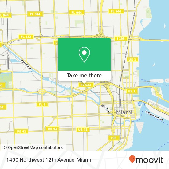 1400 Northwest 12th Avenue map