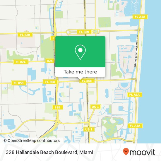 Mapa de 328 Hallandale Beach Boulevard