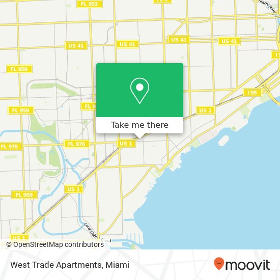 West Trade Apartments map