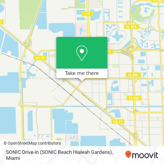 Mapa de SONIC Drive-in (SONIC Beach Hialeah Gardens)