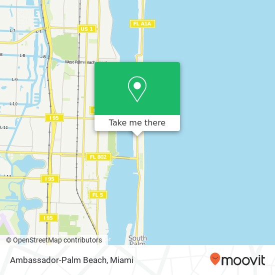 Ambassador-Palm Beach map