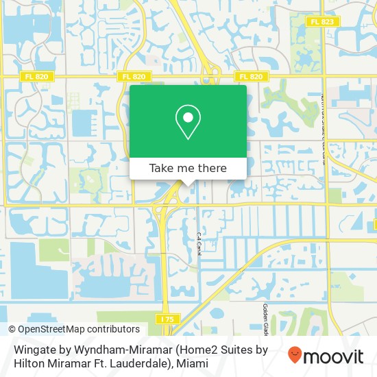 Mapa de Wingate by Wyndham-Miramar (Home2 Suites by Hilton Miramar Ft. Lauderdale)