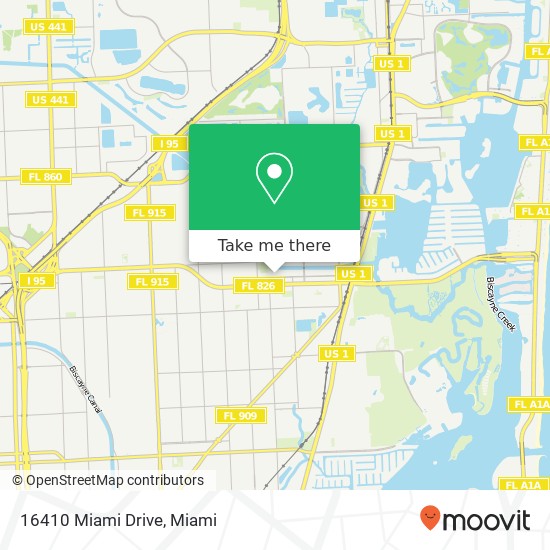 Mapa de 16410 Miami Drive