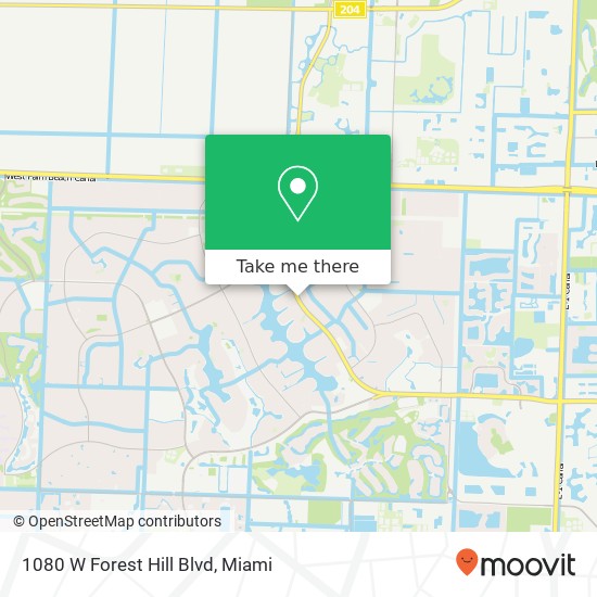 Mapa de 1080 W Forest Hill Blvd