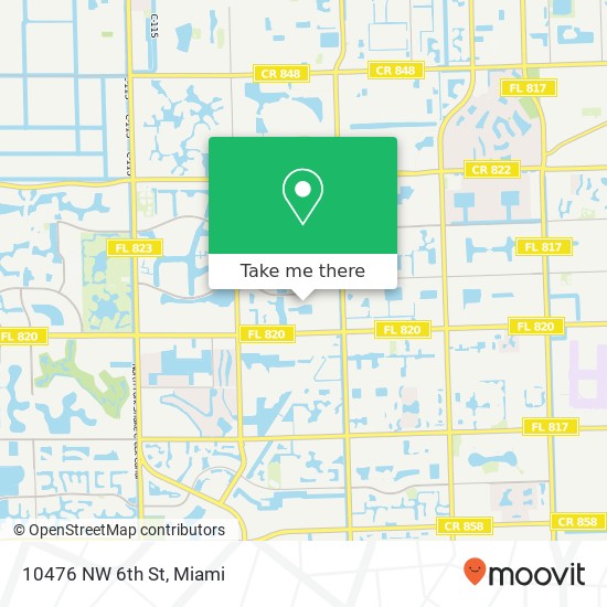 10476 NW 6th St map