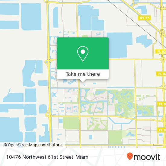 10476 Northwest 61st Street map