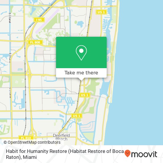 Habit for Humanity Restore (Habitat Restore of Boca Raton) map