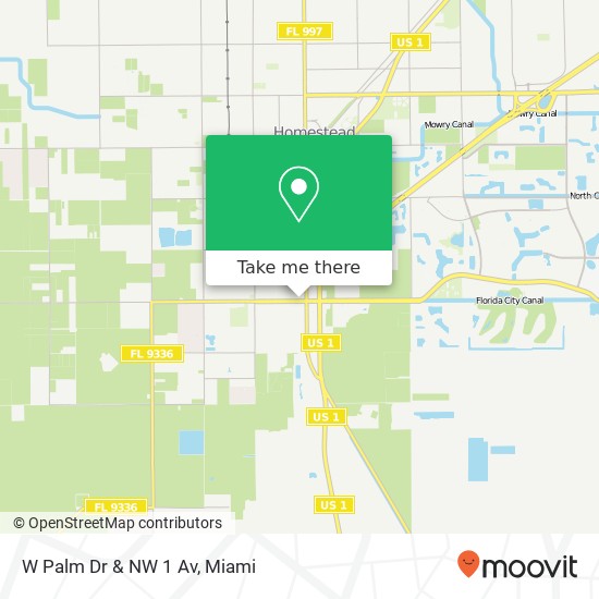 W Palm Dr & NW 1 Av map