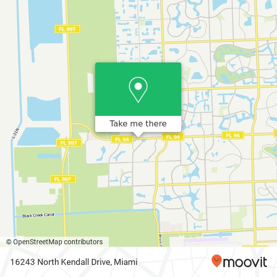 16243 North Kendall Drive map