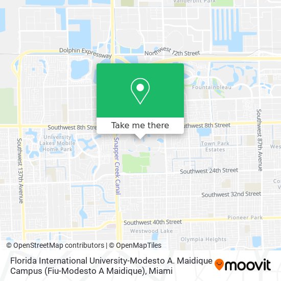Florida International University-Modesto A. Maidique Campus (Fiu-Modesto A Maidique) map