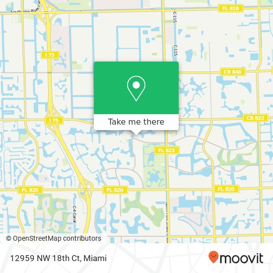 12959 NW 18th Ct map