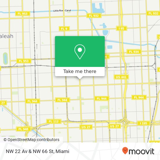 Mapa de NW 22 Av & NW 66 St