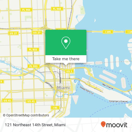 Mapa de 121 Northeast 14th Street