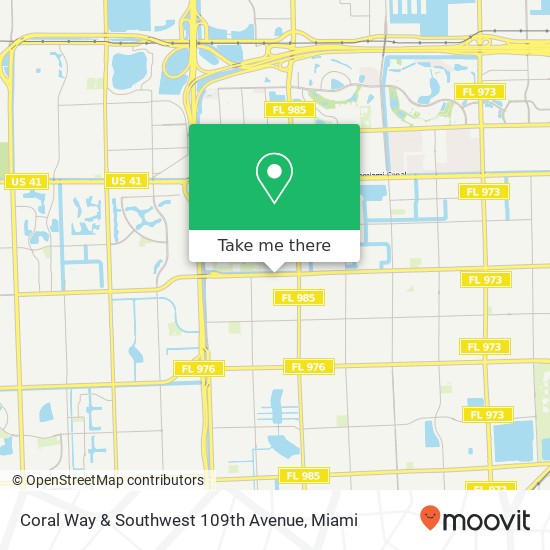 Coral Way & Southwest 109th Avenue map