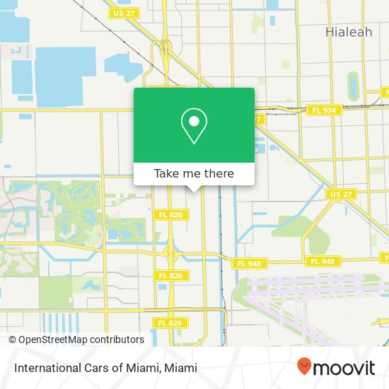 Mapa de International Cars of Miami