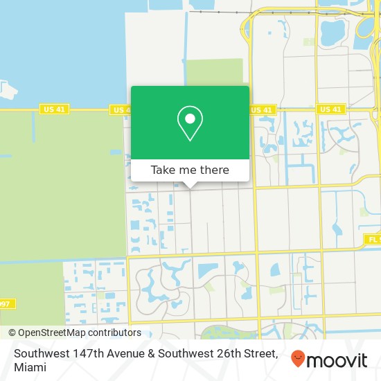 Southwest 147th Avenue & Southwest 26th Street map