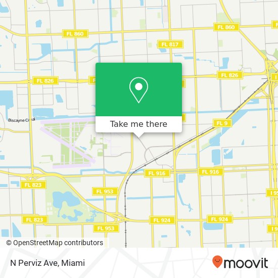 N Perviz Ave map