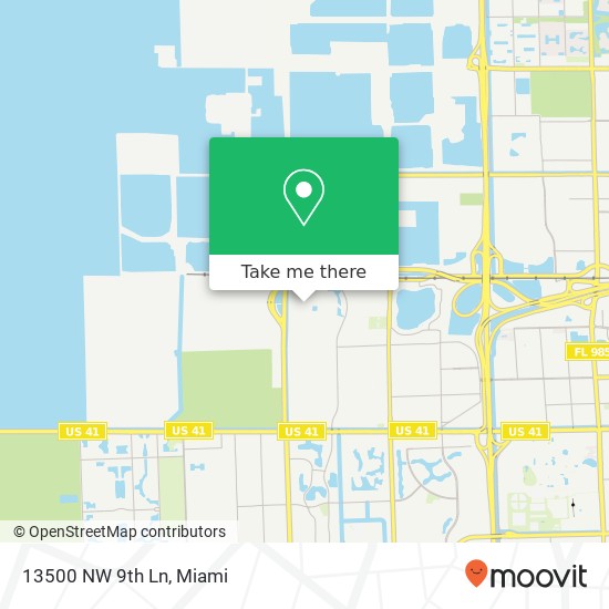 Mapa de 13500 NW 9th Ln