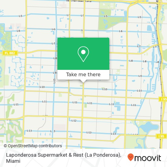 Mapa de Laponderosa Supermarket & Rest (La Ponderosa)