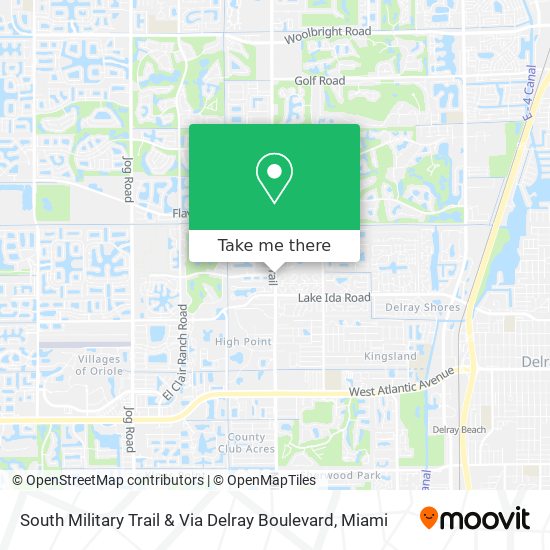 Mapa de South Military Trail & Via Delray Boulevard