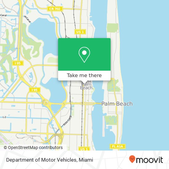 Department of Motor Vehicles map